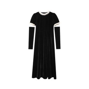 Sleeve suit Velvet dress