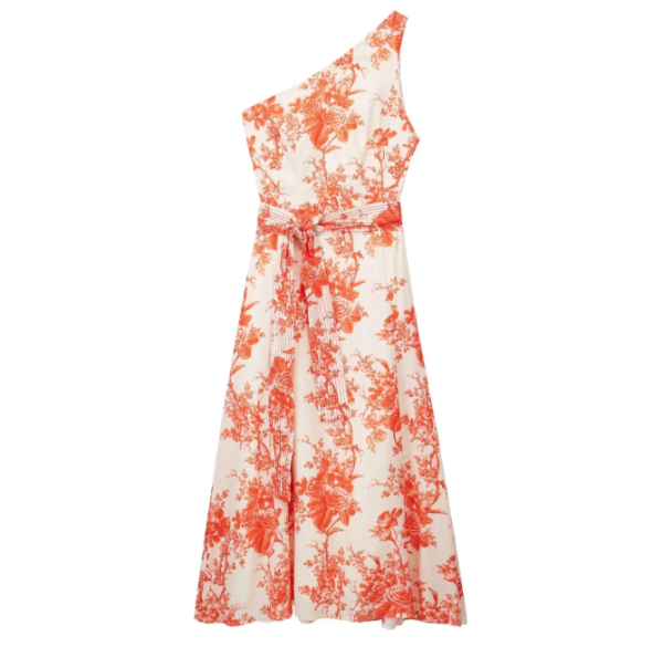 Printed Asymmetric Dress - Image 3