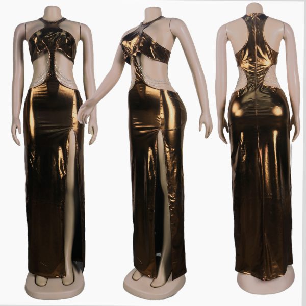 Women Sexy Hollow slit dress Dress - Image 4